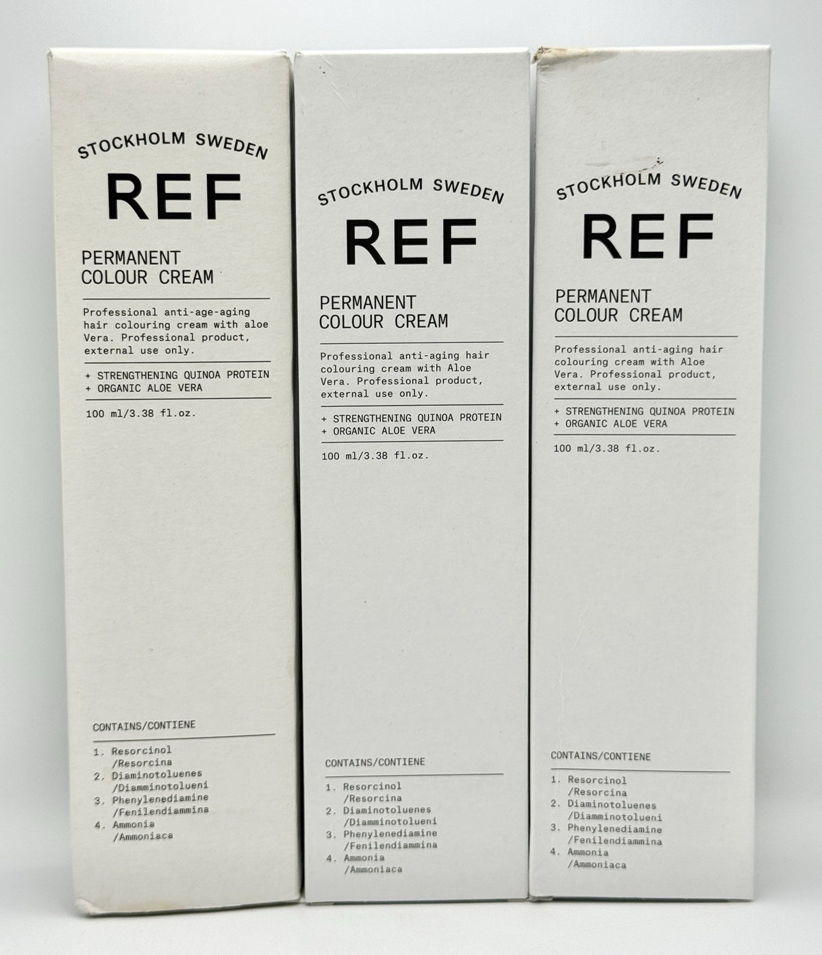 REF Professional Anti-Aging Haircolor 9.1 Very Light Ash Blonde - 3x