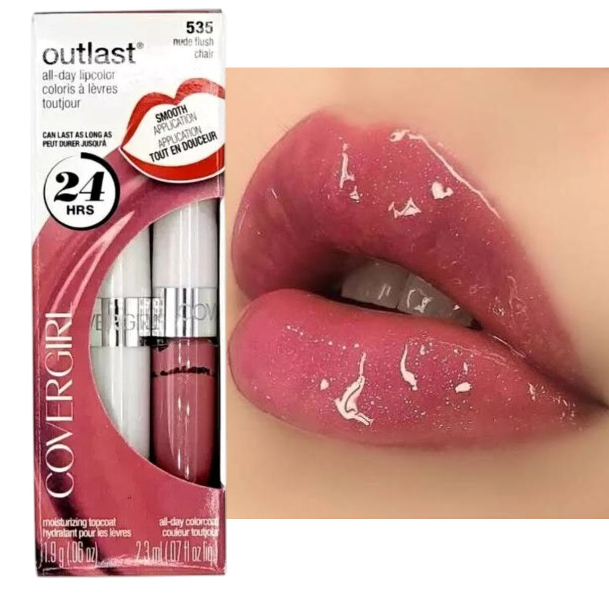 CoverGirl Outlast 24 Hour Lip Color Nude Flush Longwear Lipstick