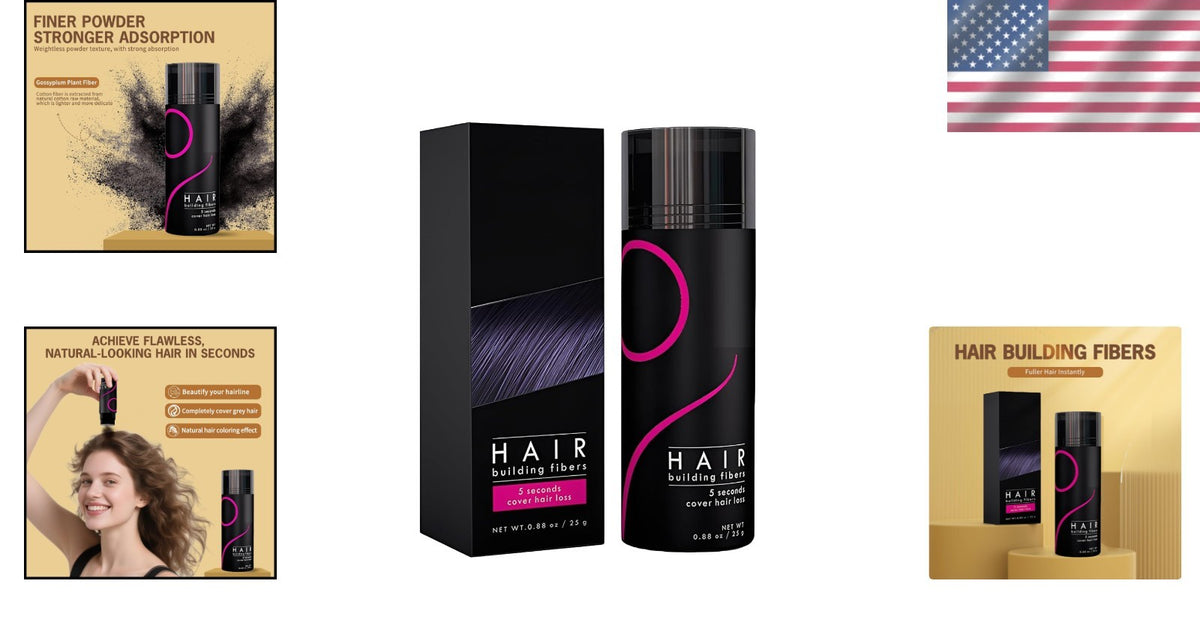 Dark Brown Hair Fibers for Thinning Hair
