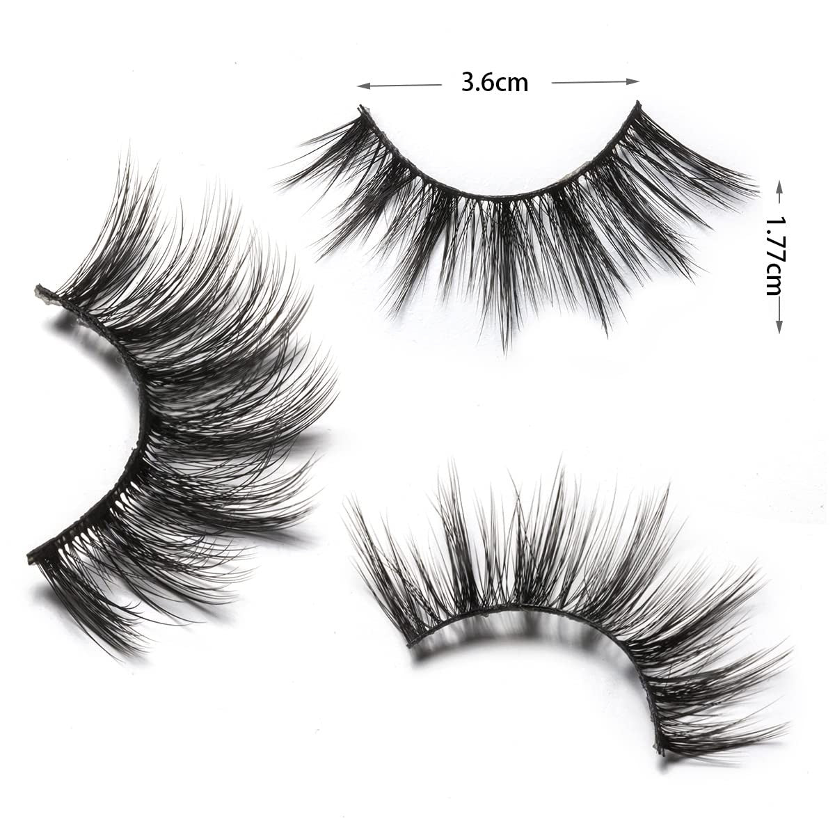 False Eyelashes 6D Mink Fluffy Wispy Strip Lash Kit for Natural & Dramatic Looks