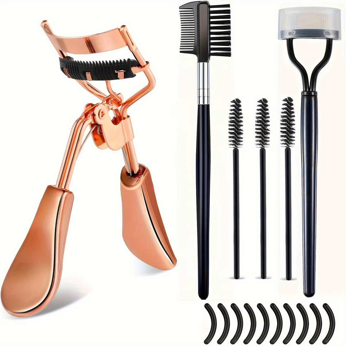 Eyelash Curler Set with Replacement Pads for Women - Multiple Colors