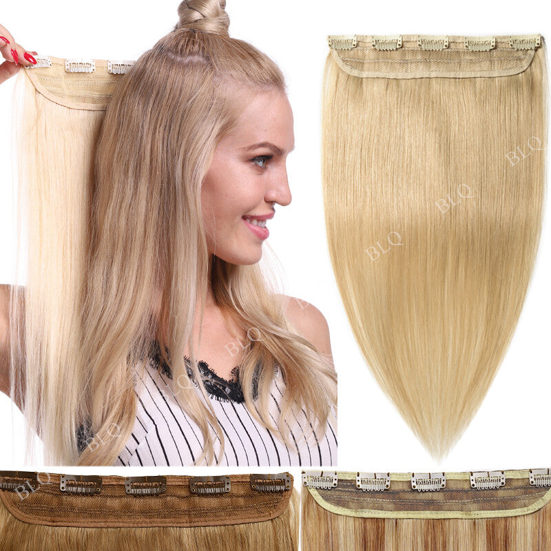 Thick Clip-In Human Hair Extensions Full Head Remy Weft - Various Lengths & Colors