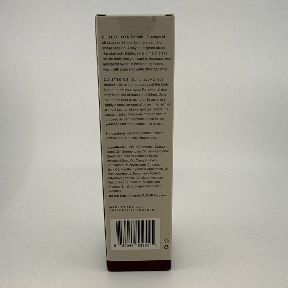 HIGHER DOSE Endorphin Oil 5oz Detox Sweat Sculpt Sauna Workout