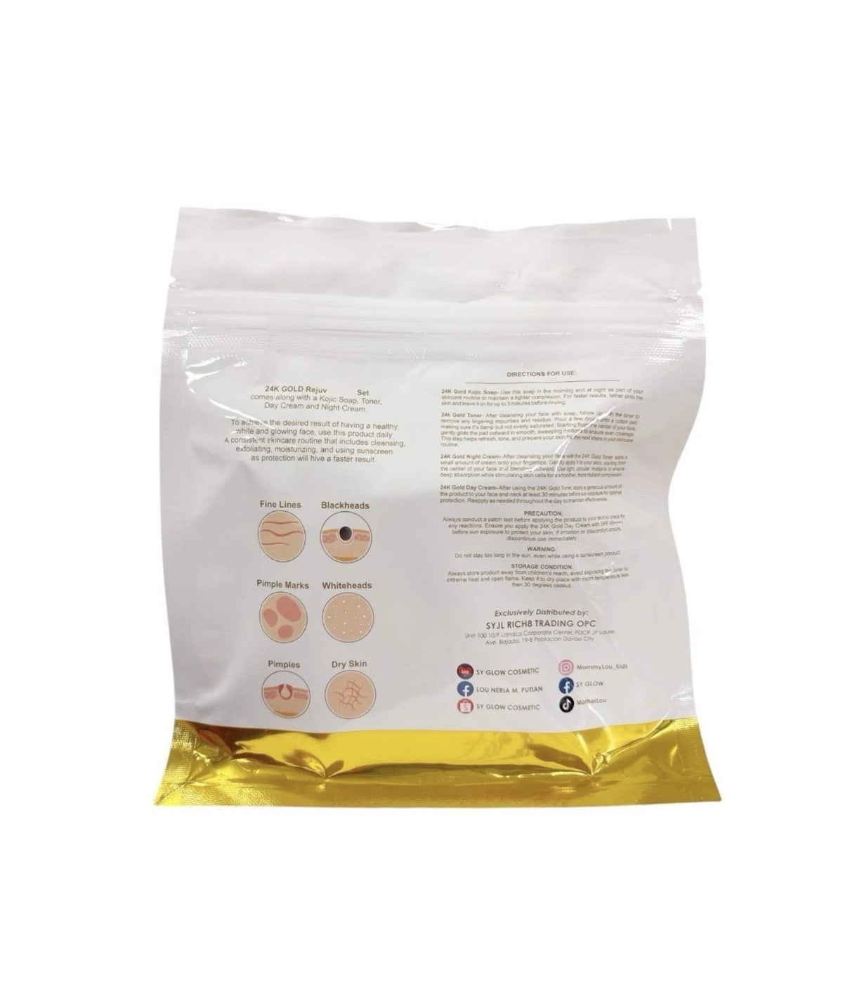 24K Gold Resurfacing Facial Set with Niacinamide & Resorcinol – 4-Step Skin Care System