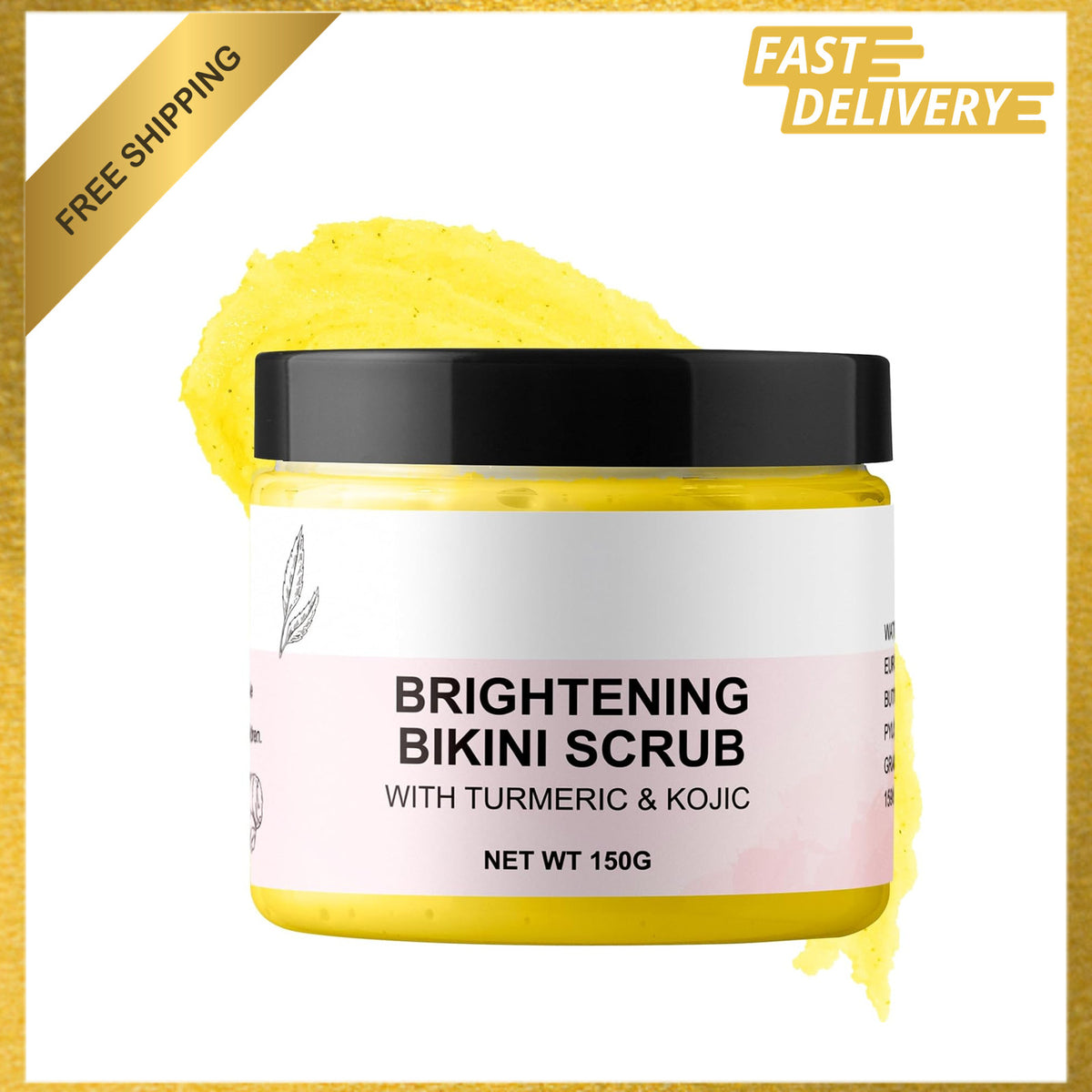 Bikini Area Exfoliator with Turmeric, Ingrown Hair and Razor Bump