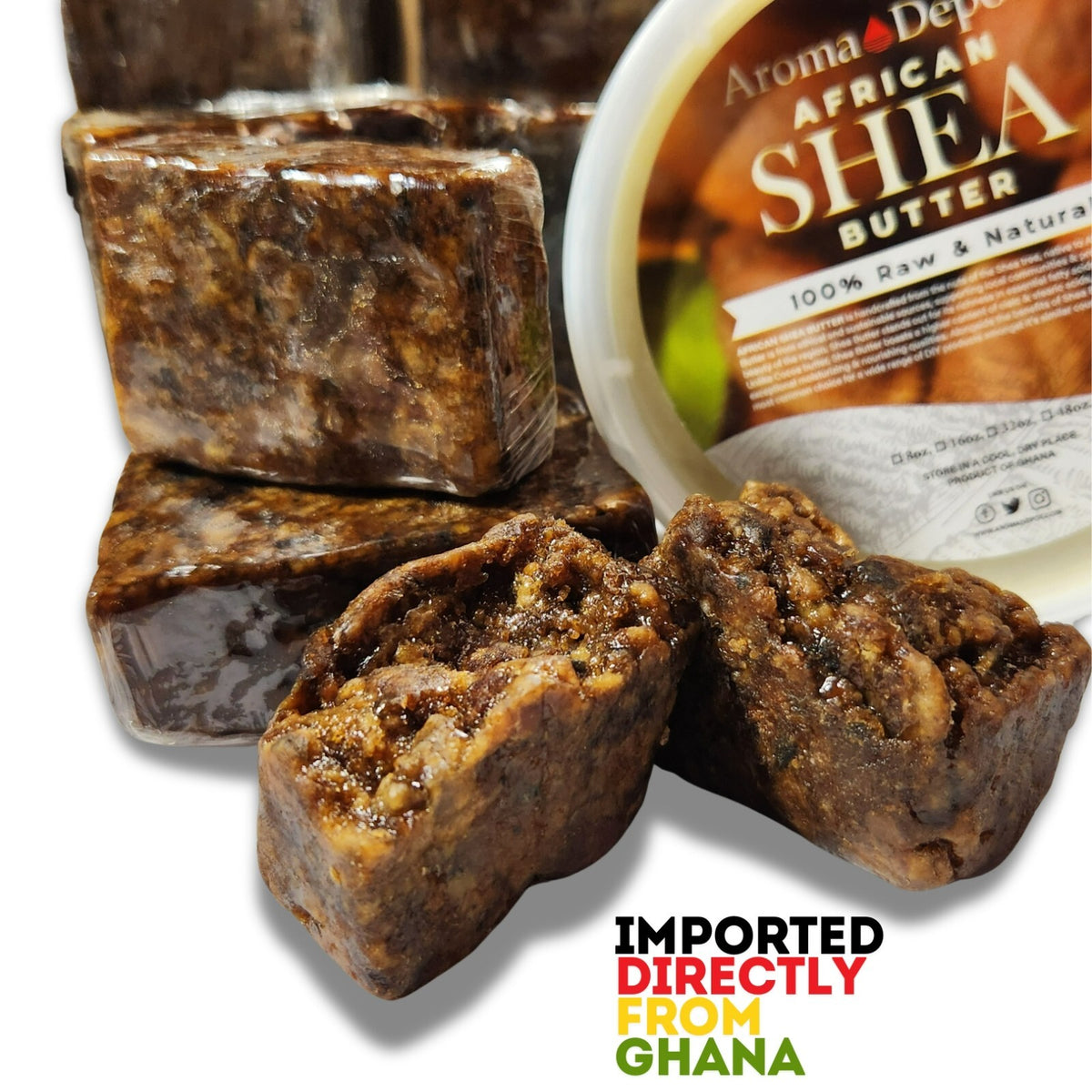 Organic African Black Soap Bar 6oz for Face, Body & Hair - Natural Ghana Soap