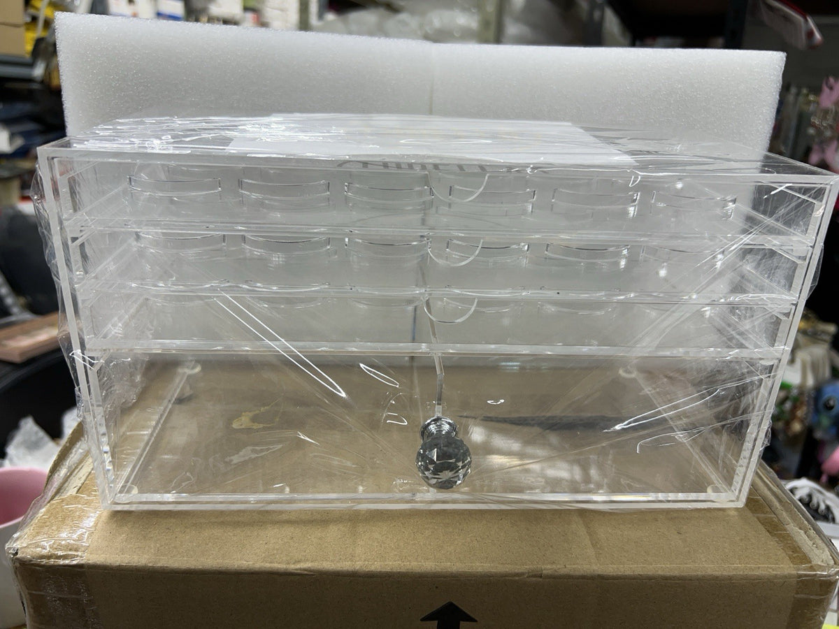 Eyelash Storage Crystal Display Case - Lurella Makeup Organizer