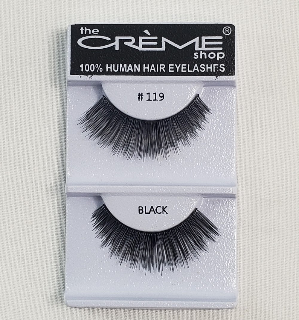 Creme Human Hair False Eyelashes #119 NaturalTouch 12 or 24 Pack
