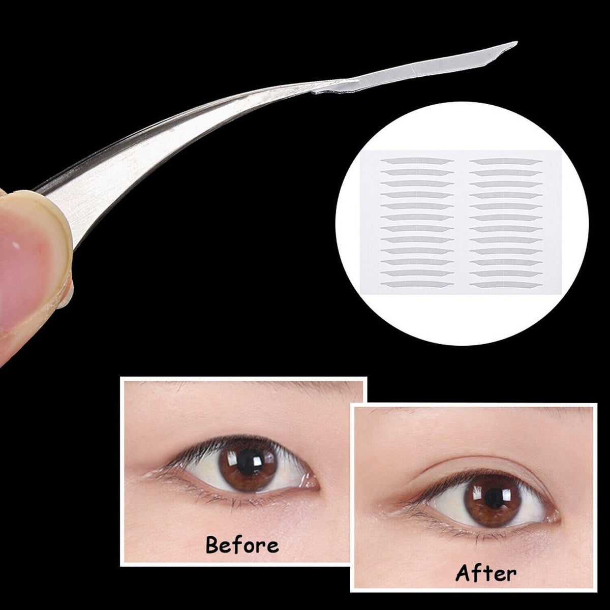 500 Pcs Invisible Double Eyelid Lift Tape Stickers Natural Eye Enhancer