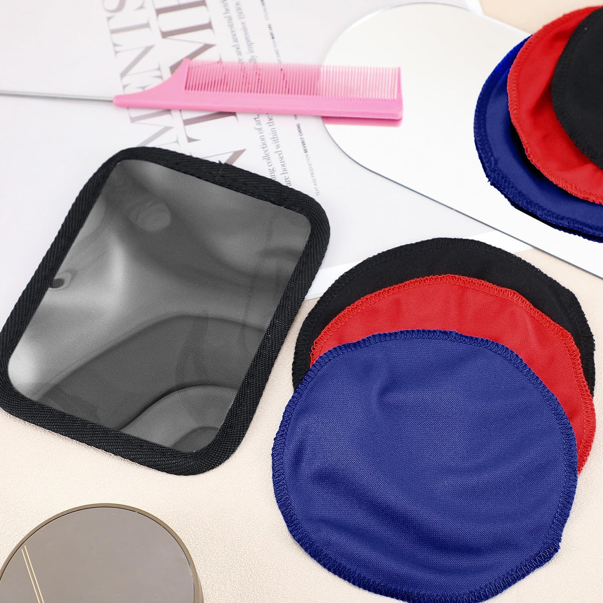 6 Pcs 4.5 Inch Crown Patch for Waves Laydown 360 Waver's Black, Blue,