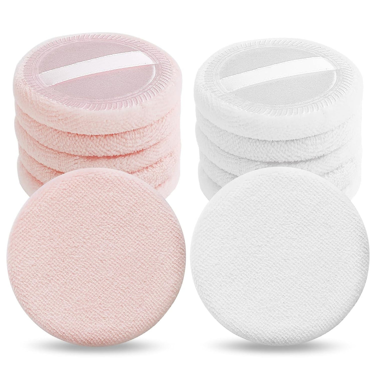 12 Pcs Makeup Powder Puffs Set - Soft Velour Face Sponges for Loose Powder