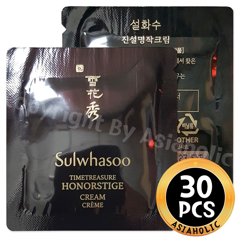 Luxury Sample Pack of Sulwhasoo Timetreasure Honorstige Face Cream 30x1ml