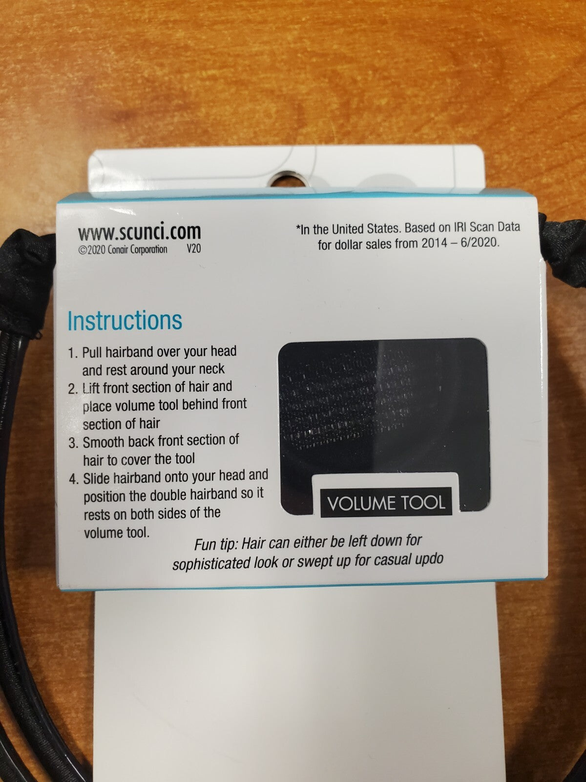 2 Pack: Scunci Double Hairband Split Hairband/Volume Tool/Elastic