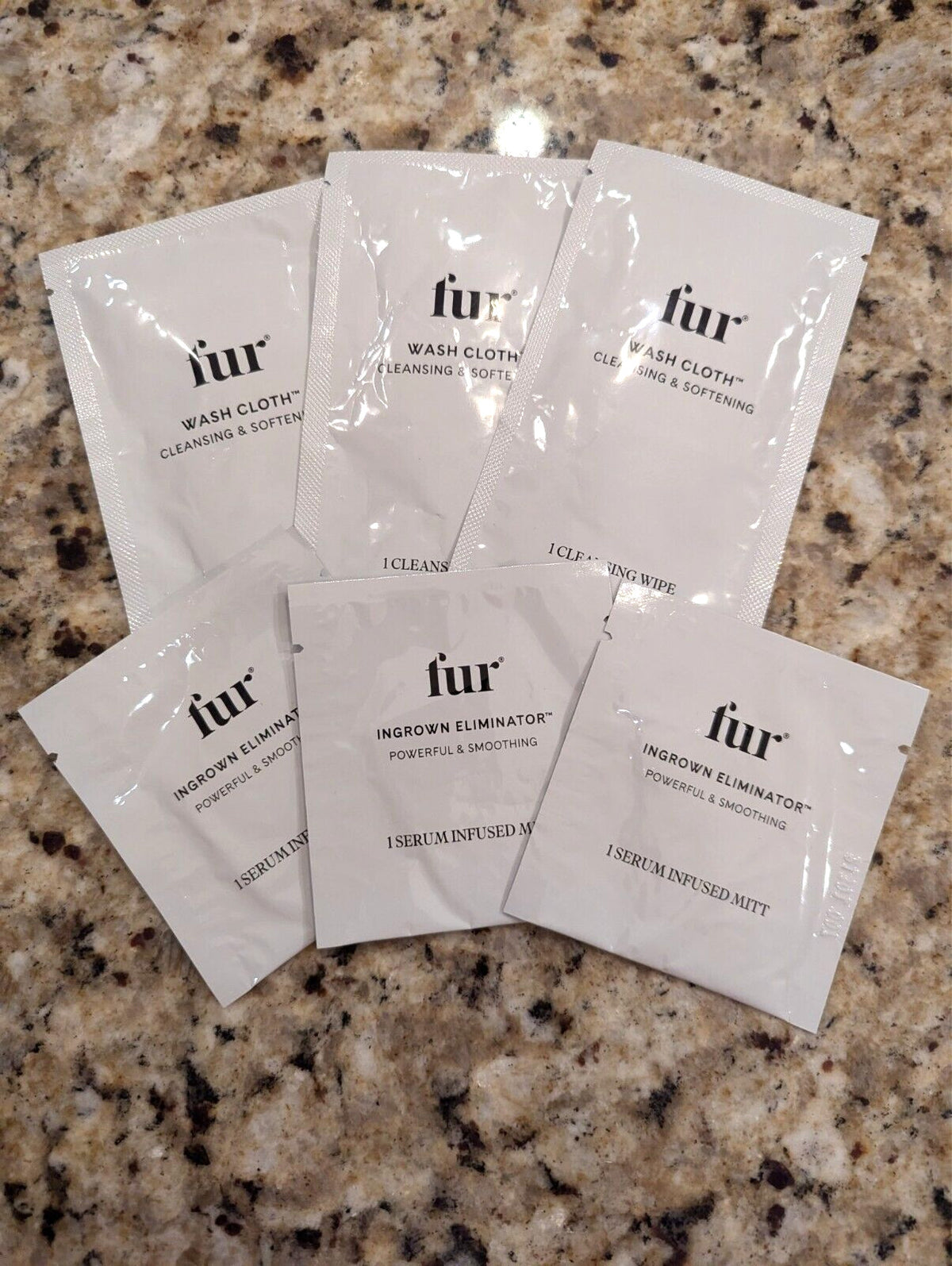 Fur Ingrown Eliminator Serum Infused Mitt + Cleansing Wipe (3 each)
