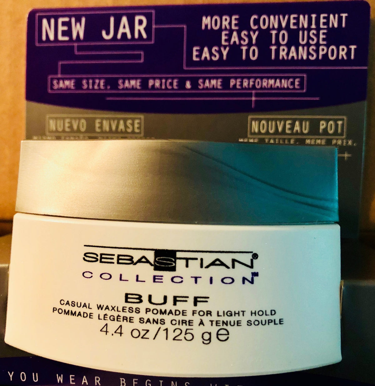 Sebastian Buff Waxless Anti-Frizz Pomade 4.4 oz for Hair Smoothing & Control