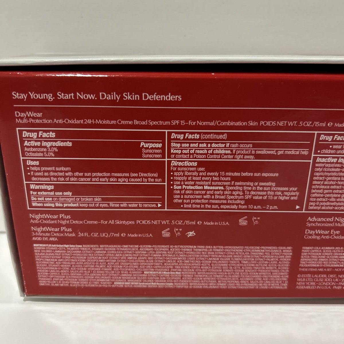 Estée Lauder Skin Care Set with Daily & Night Treatments Travel Size 5 pcs