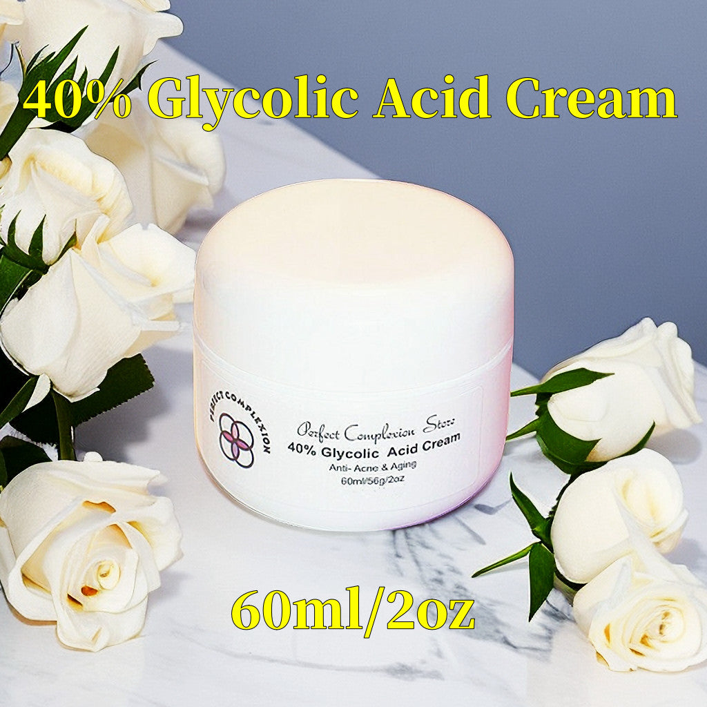Glycolic Acid Face Cream for Acne and Scar Treatment - 10-70% Strength, 0.4oz