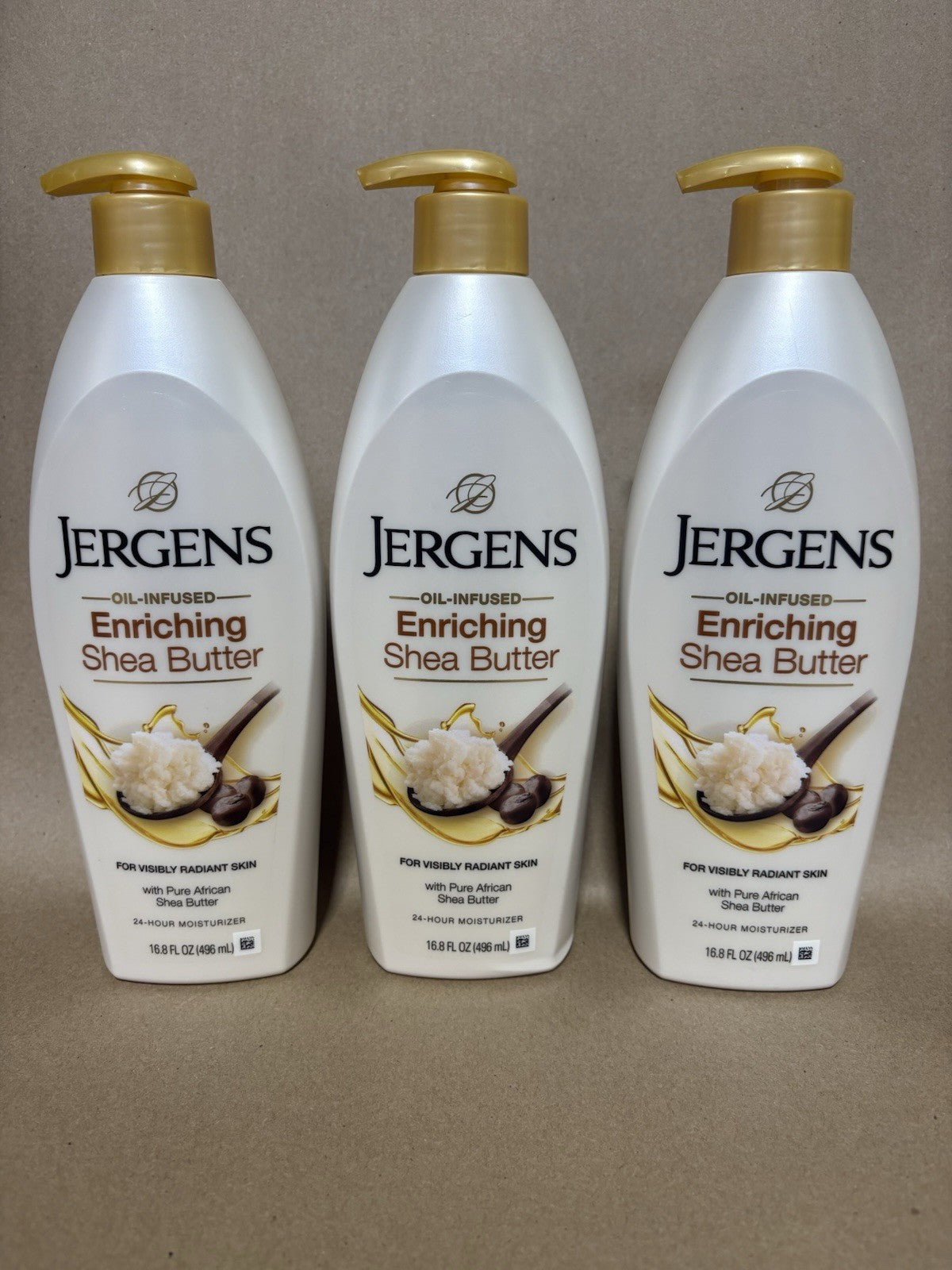 Jergens Enriching Shea Butter Body Lotion 16.8oz - 3 Pack