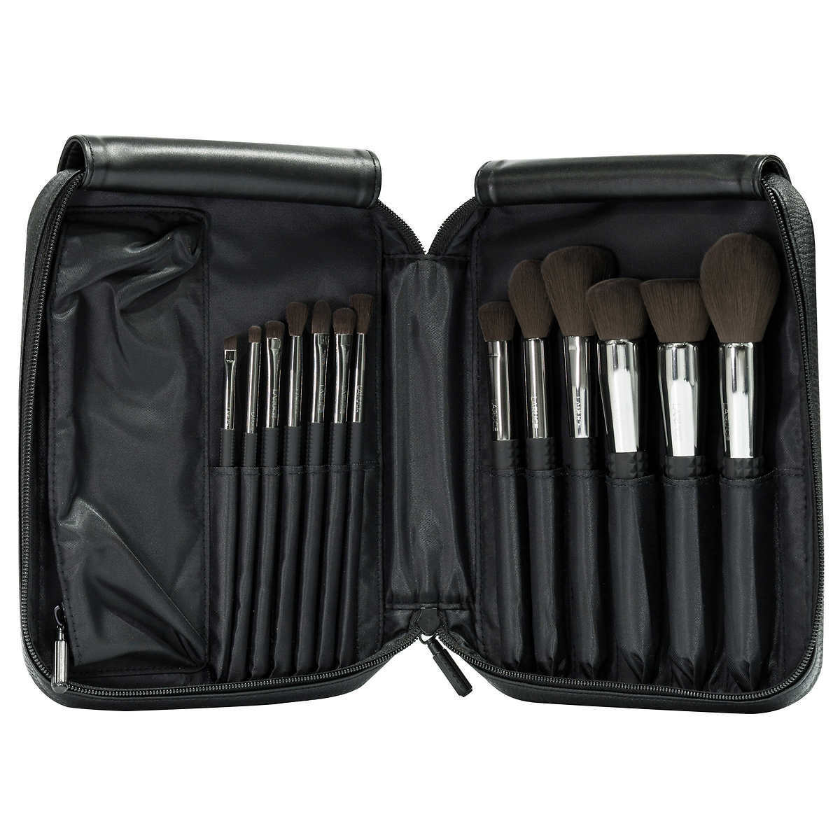 13-Piece Makeup Brush Set with Travel Case - Vegan & Hypoallergenic Synthetic Bristles