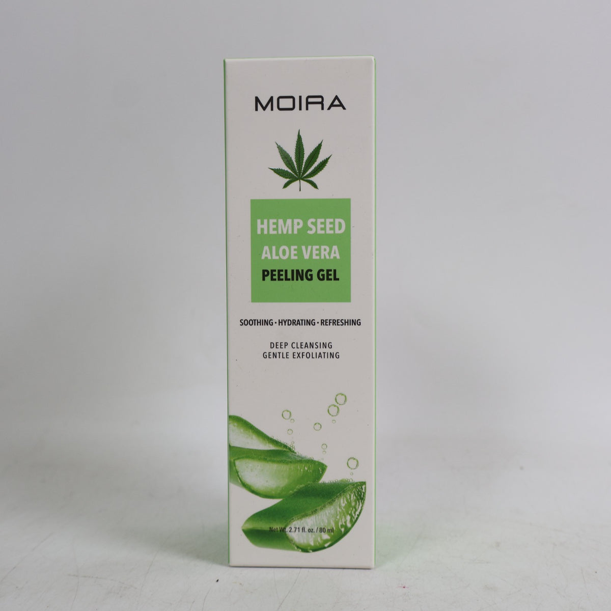 Moira Hemp Seed Aloe Vera Peeling Gel - Natural Facial Exfoliant 2.71 fl oz
