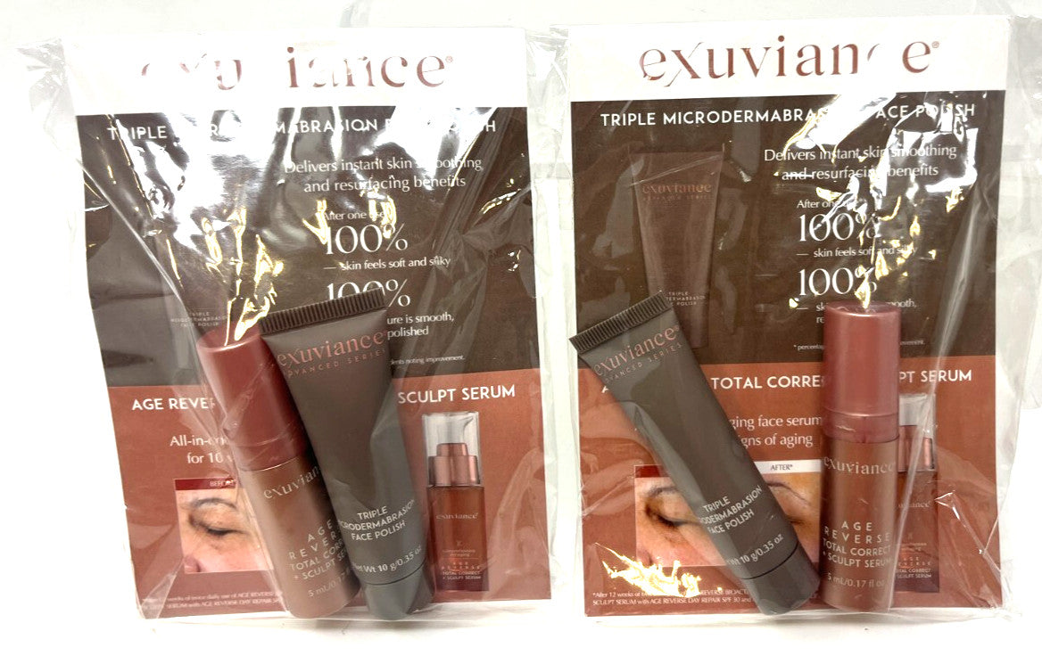 (2) Exuviance Triple Microbrasion Face Polish & Age Reverse Serum