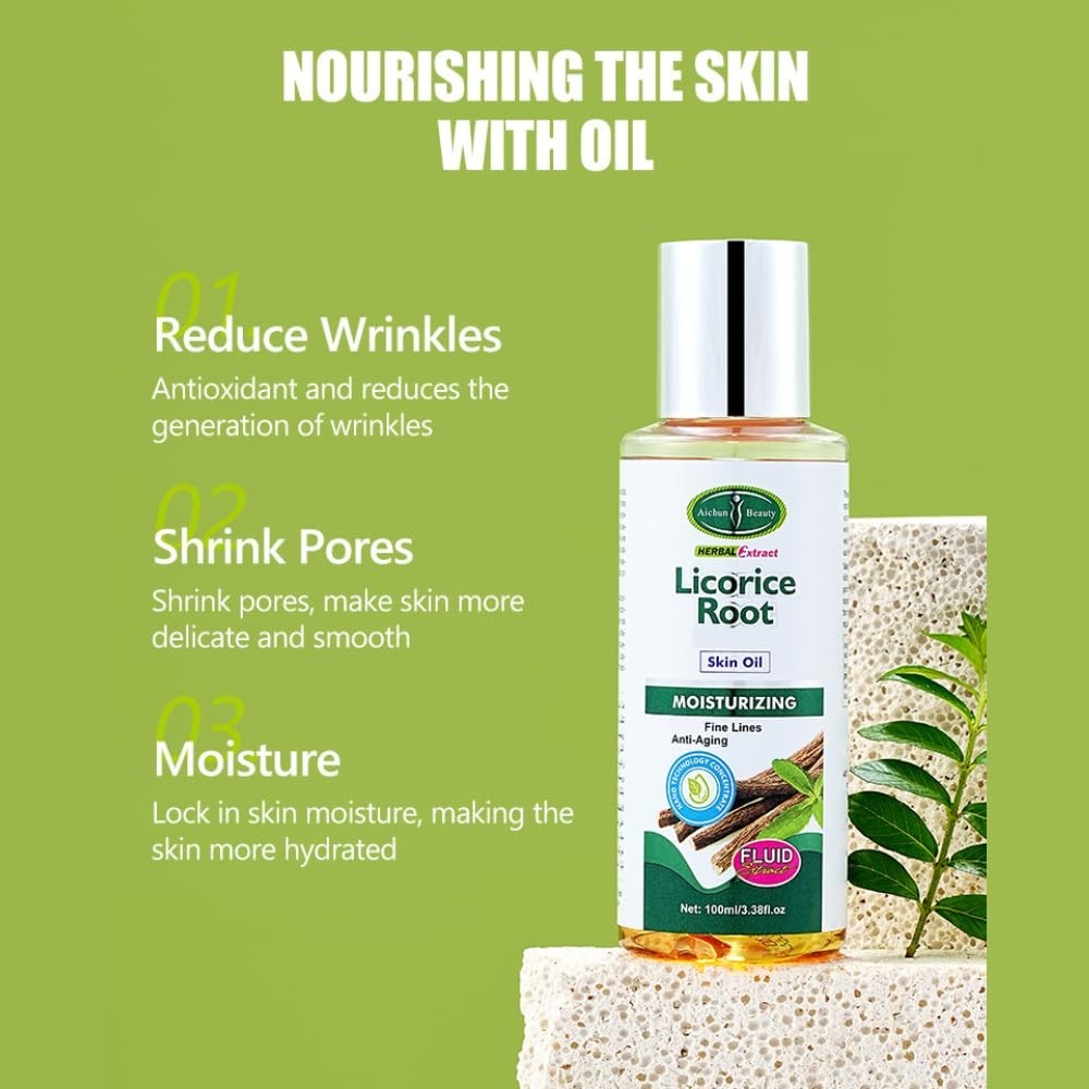 Licorice Root Body Oil for Moisturizing & Anti-Aging - 100ml