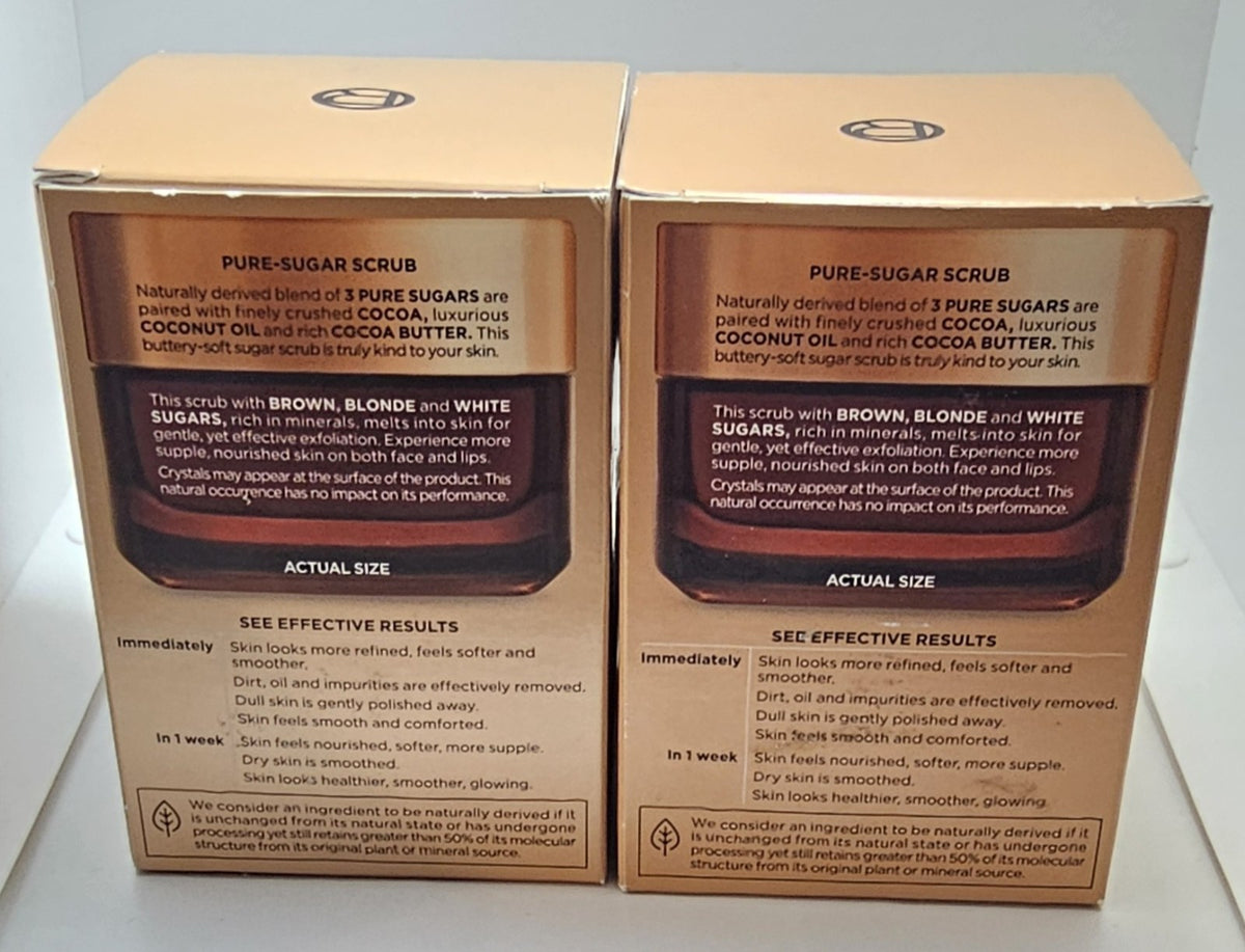 L’Oréal Paris Pure Sugar Scrub 2-Pack Nourish & Soften 3 Sugars +