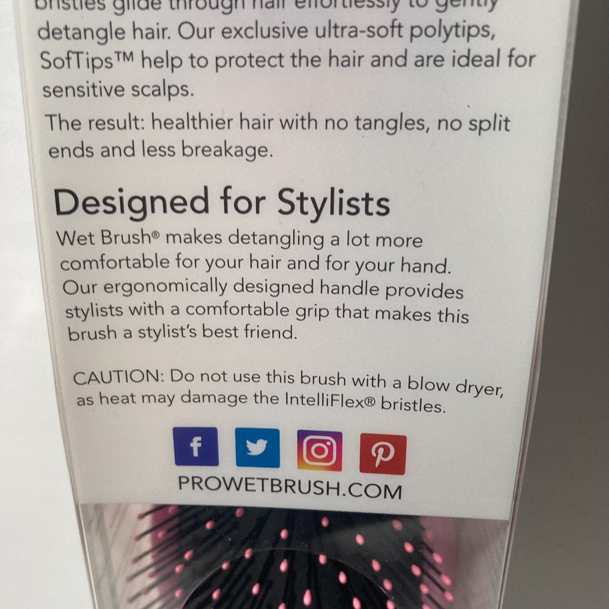 Wet Brush Pro Detangle Hair Brush - Professional Pink Hair Tool