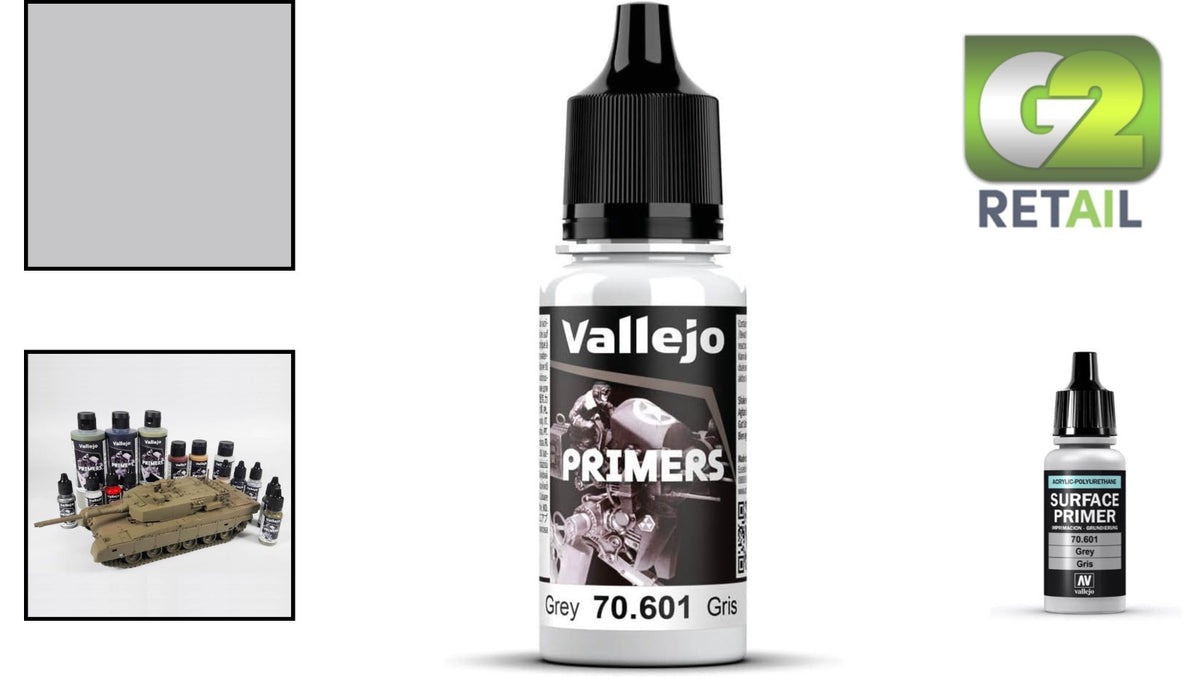 Grey Primer for Figures & Models - Fast Drying & Water Resistant 18ml