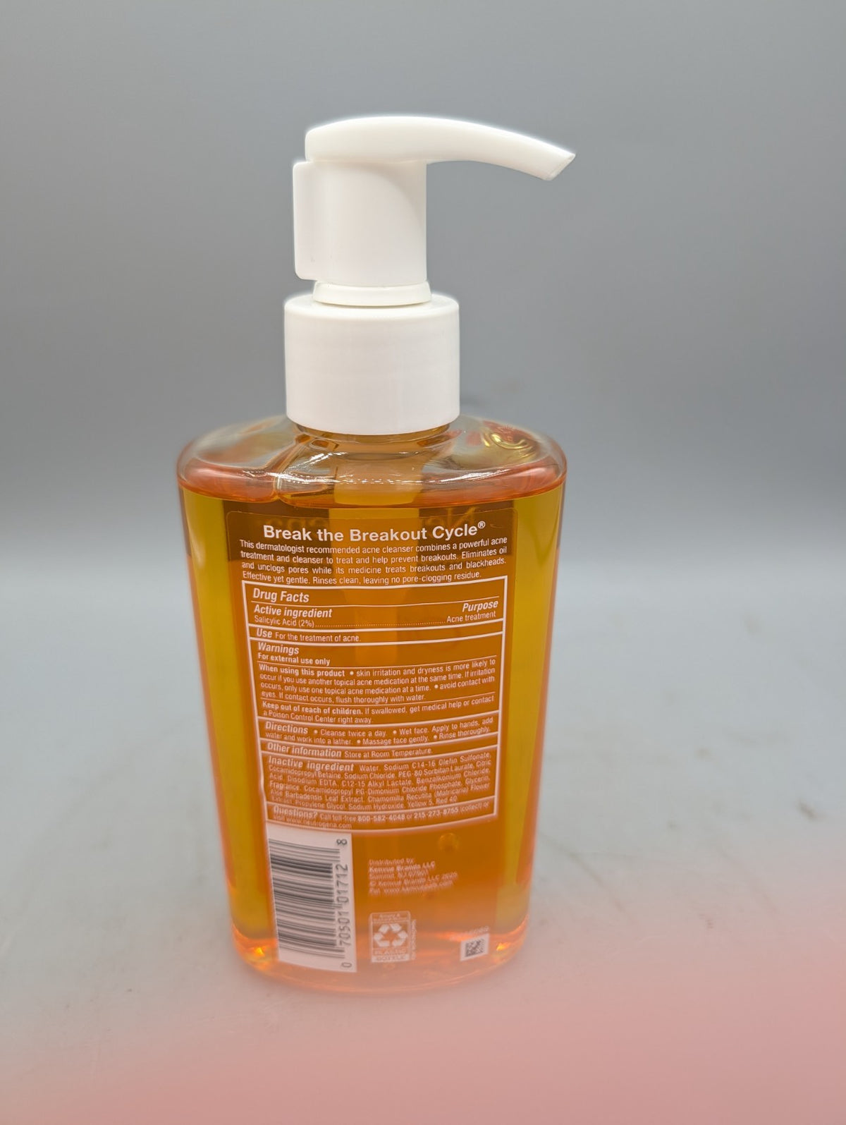Neutrogena Oil-Free Salicylic Acid Acne Face Wash - 9.1 oz, Pack of 3
