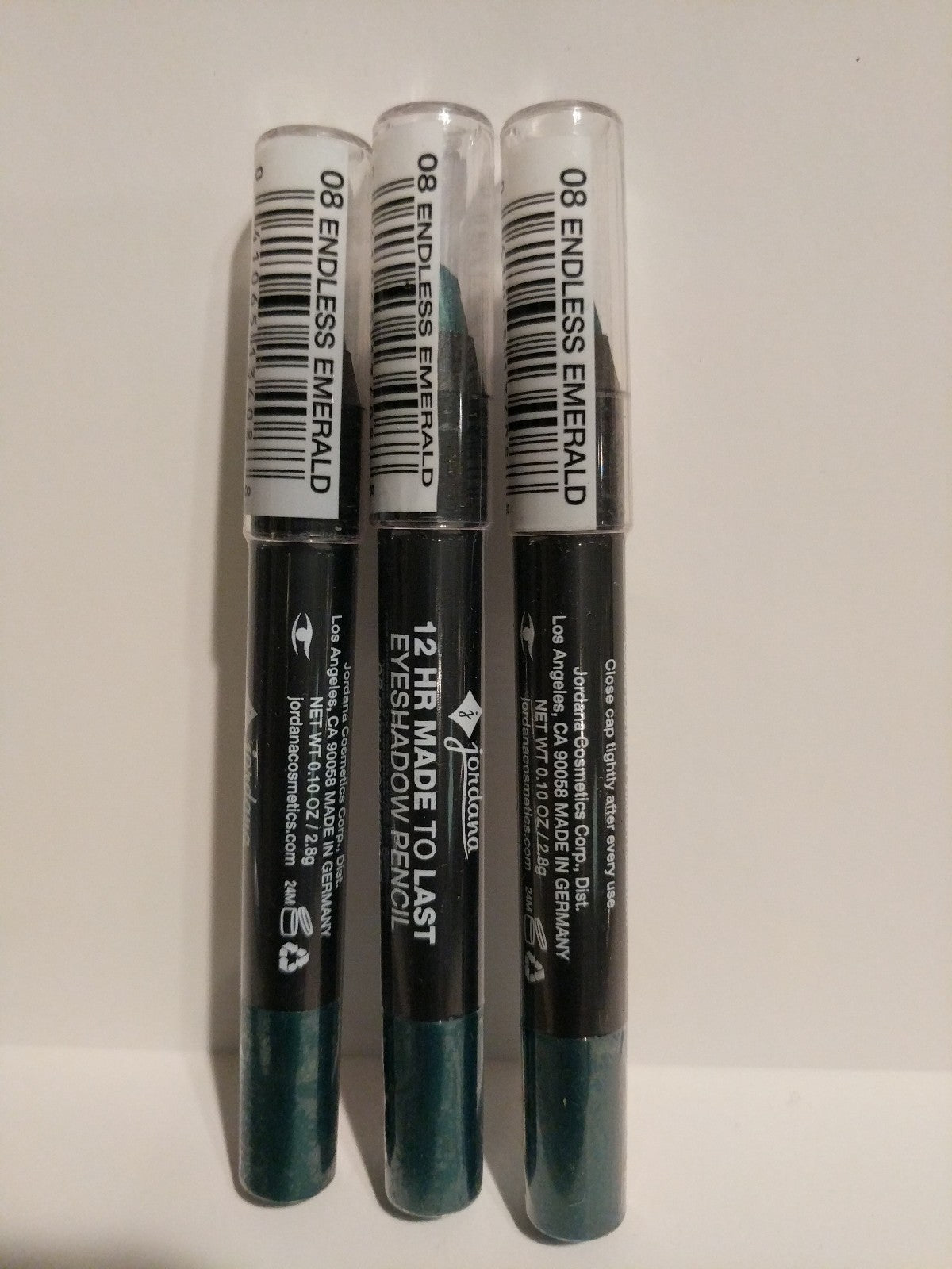 Jordana 12 Hr Eye Shadow Pencil Endless Emerald Set of 3