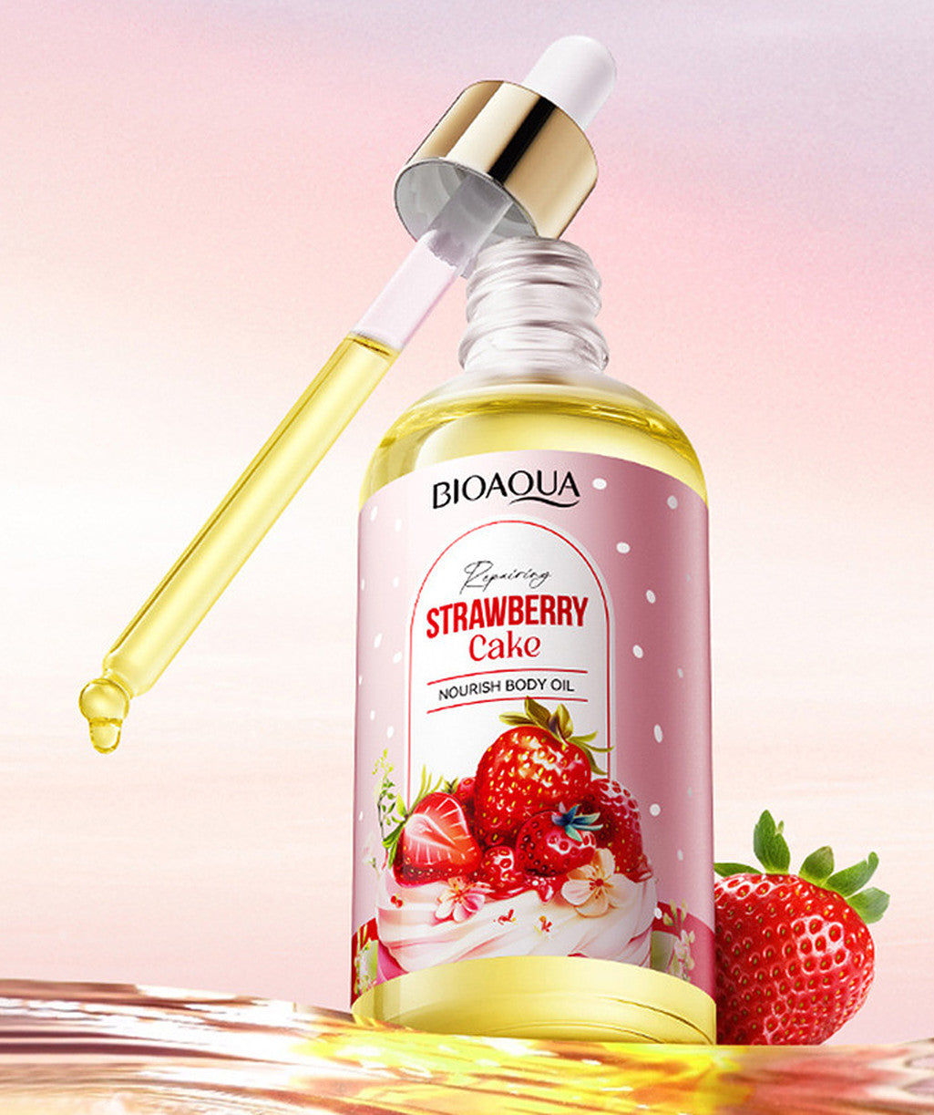 Bioaqua Strawberry Cake Body Oil Nourishing Moisturizing Skin Care