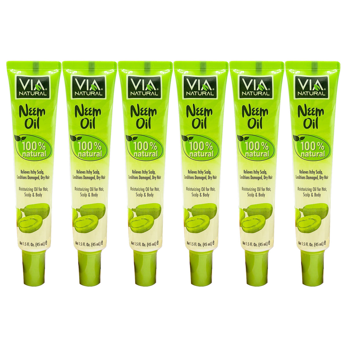 Natural Neem Oil for Hair, Skin & Body - 1.5oz | Pack of 2, 4, 6