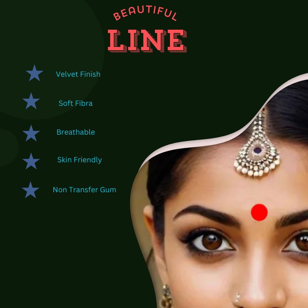 Self-Adhesive Bindi Booklet with Multicolor & Gold Crystal Border - Reusable Women’s Traditional Forehead Adornment