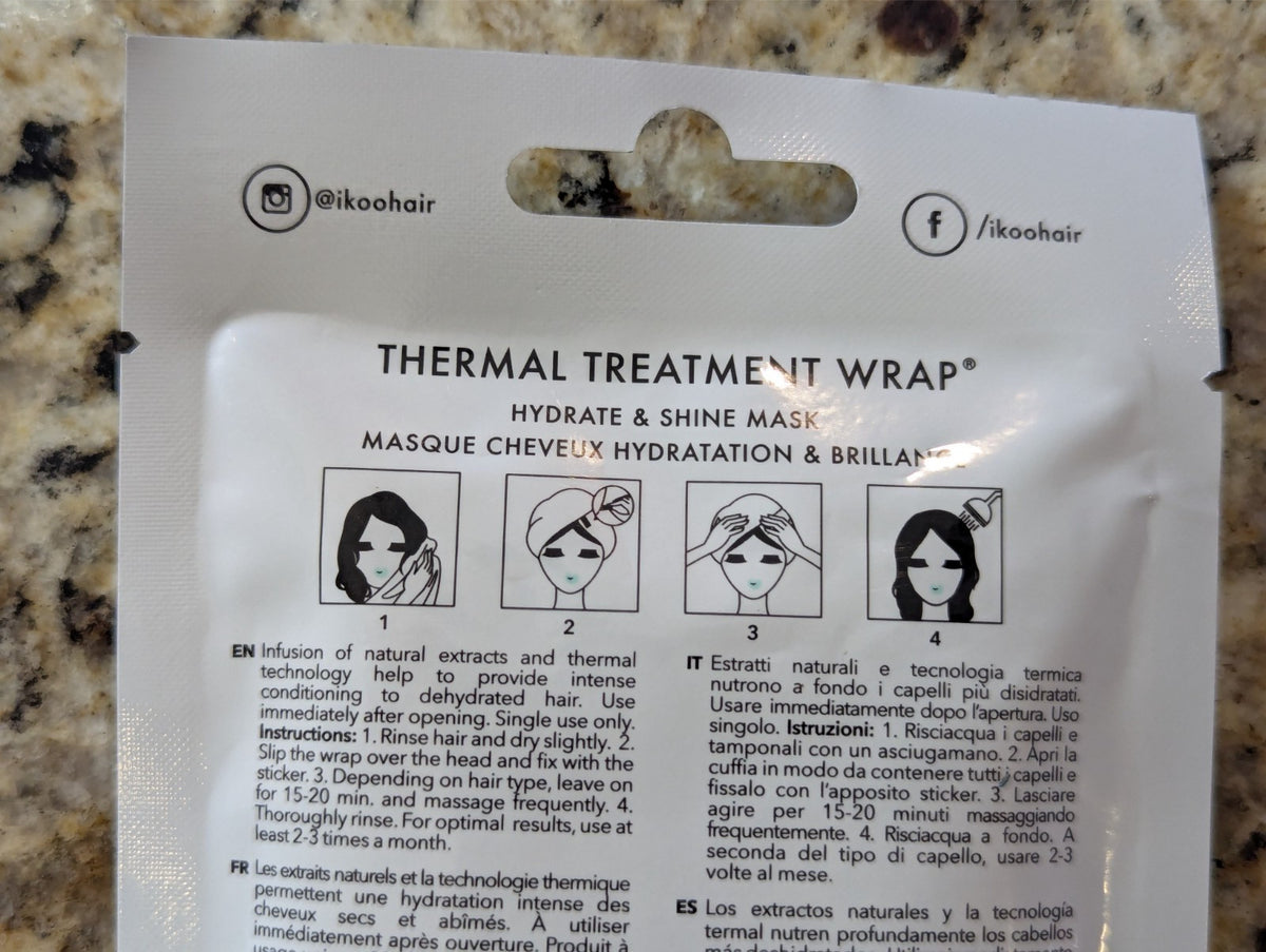 Ikoo Infusions Thermal Hair Treatment Mask Hydrate Shine 1.2oz