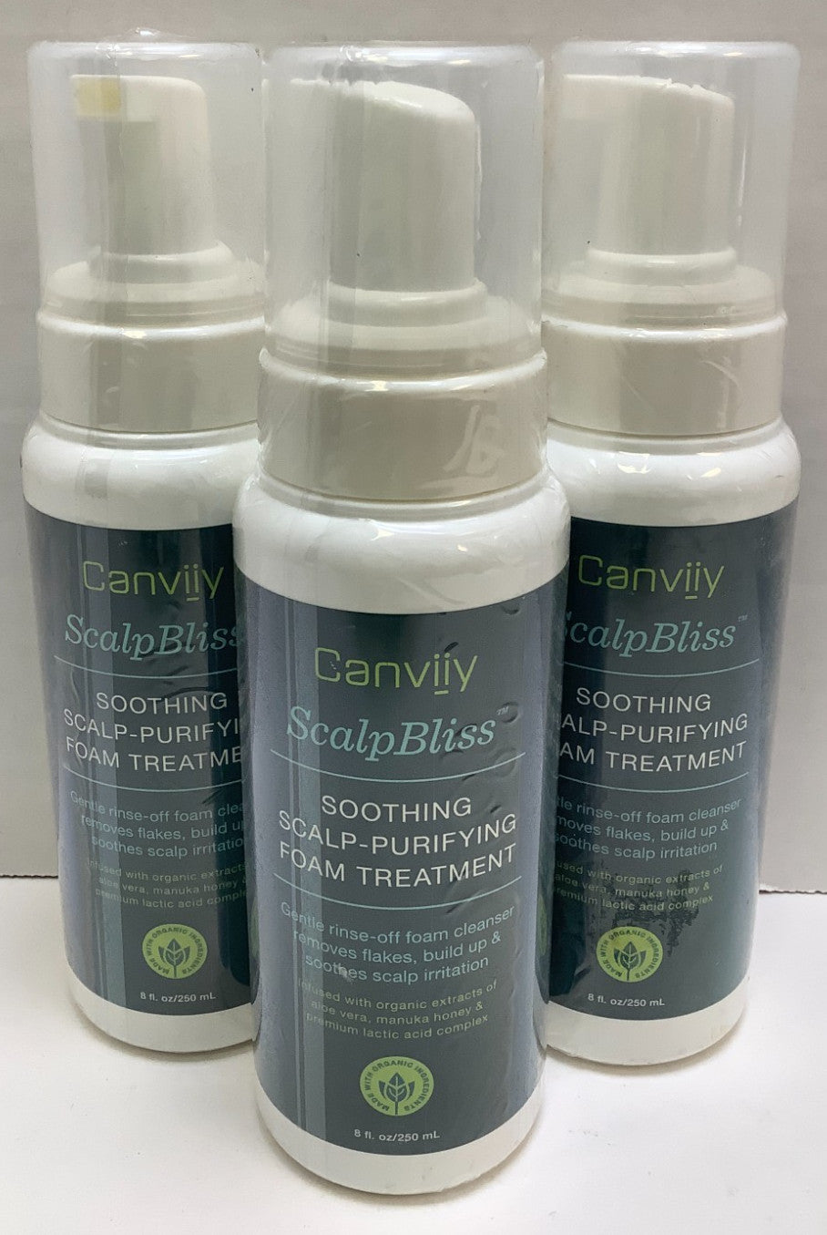 Canviiy Scalp Bliss Soothing Purifying Foam Treatment - 8oz, Pack of 3