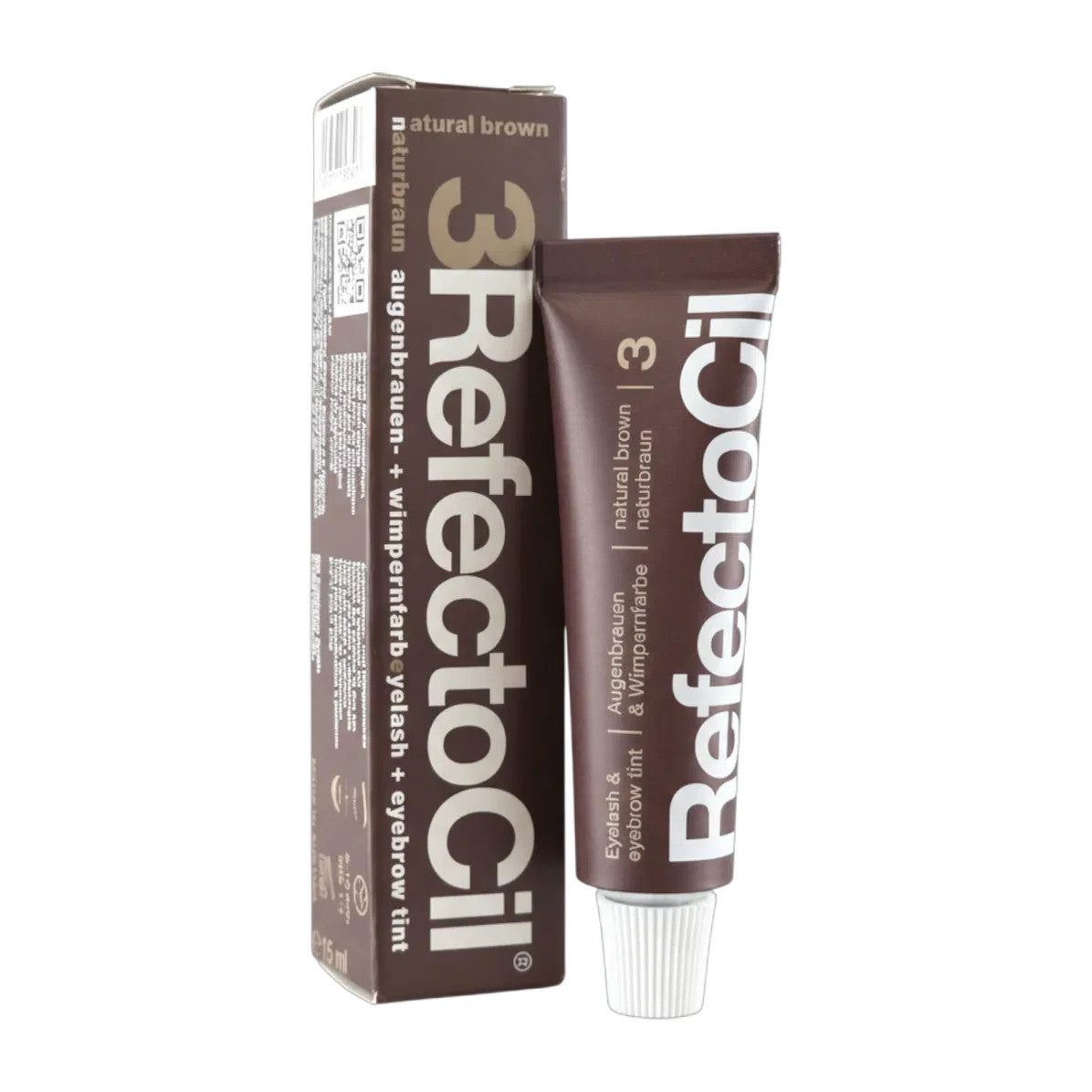 Natural Brown Hair Dye Cream for Eyelashes and Eyebrows - 0.5 oz