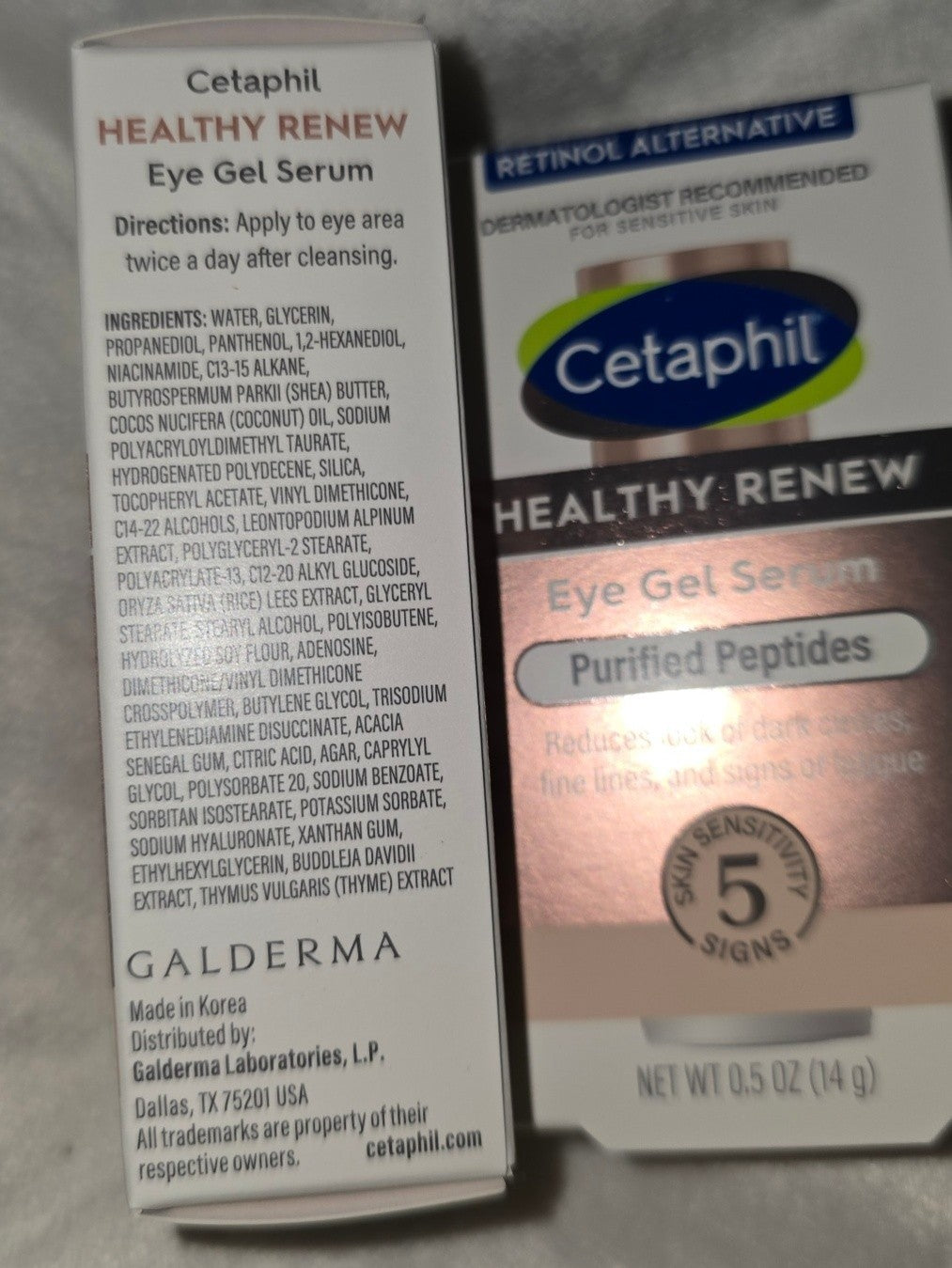 Cetaphil Healthy Renew Eye Gel Serum - Retinol Alternative for Dark Circles & Fine Lines - 2 Pack 0.5 oz