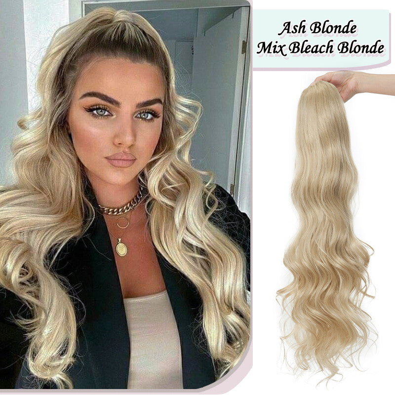 Long Wavy Clip-In Ponytail Hair Extension - Thick Natural Look