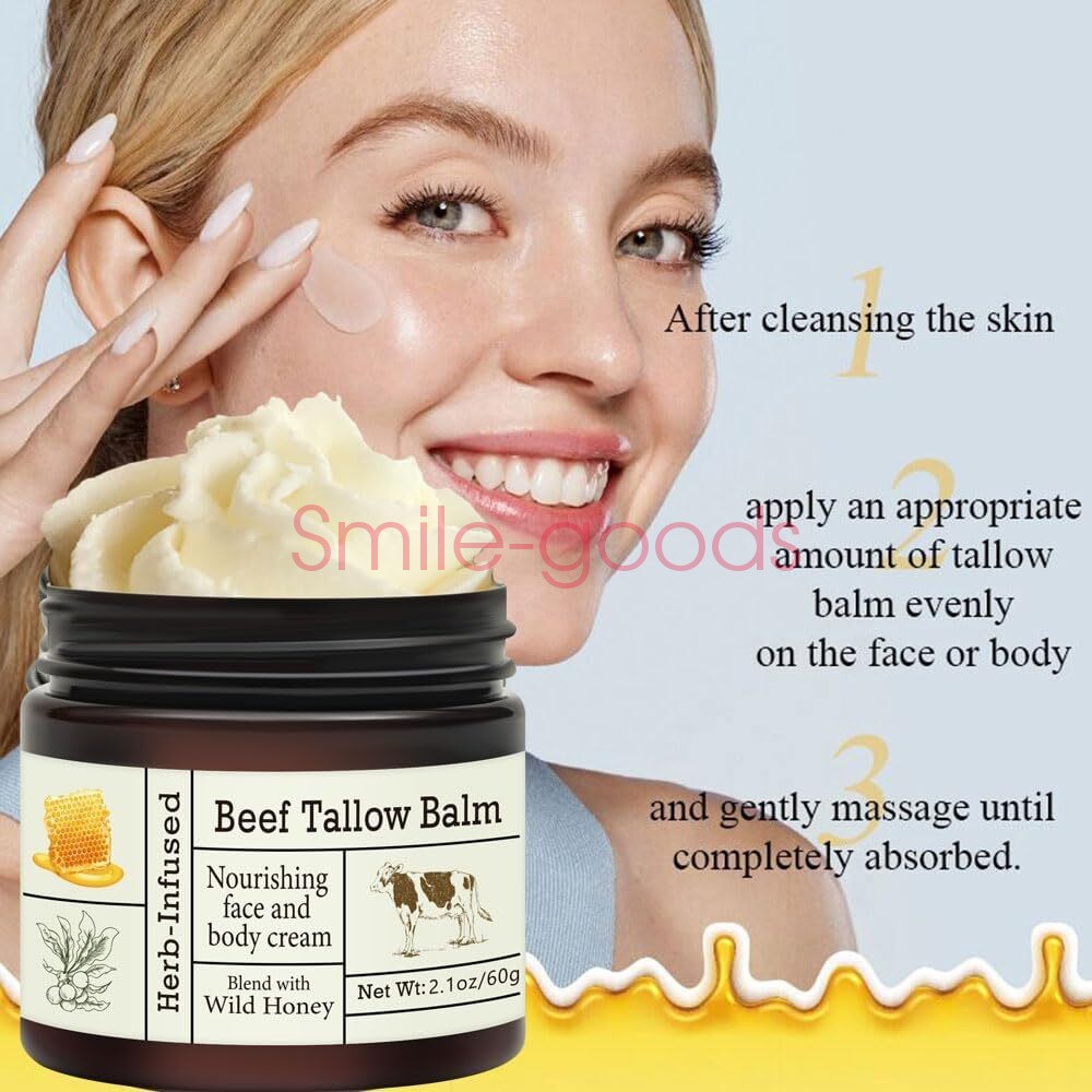Organic Grass-Fed Beef Tallow Balm - Face & Body Moisturizer