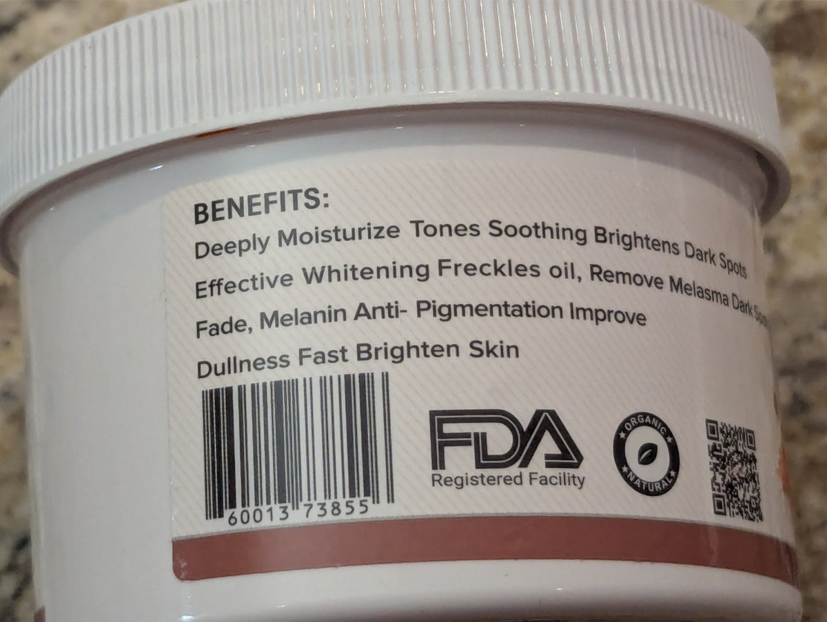Brightening Turmeric Body Cream - Moisturizing 8 oz for Skin Care