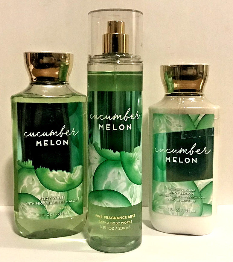 Cucumber Melon Body Care Set - Lotion, Mist & Shower Gel