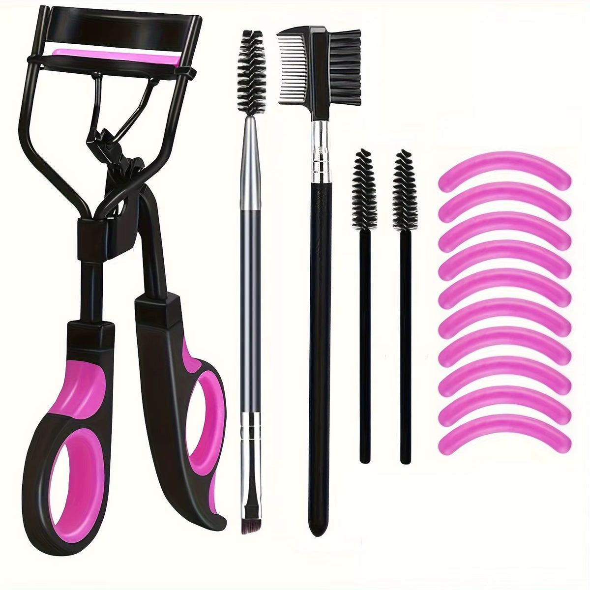 Eyelash Curler Set with Replacement Pads for Women - Multiple Colors