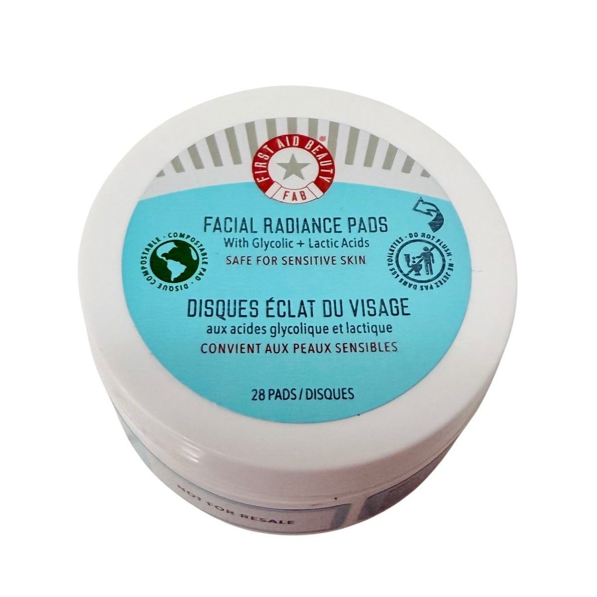 First Aid Beauty Facial Radiance Pads 28 Ct AHA Glycolic Lactic Acid