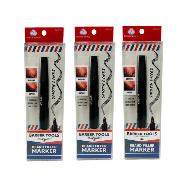 Beard Filler Marker - 4-Fork Tip, Natural Look, Black
