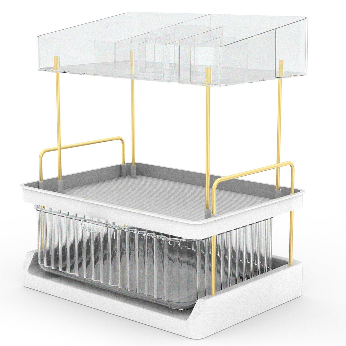 3-Tier Makeup Organizer with Drawer - Cosmetic Storage for Lipsticks, Skincare & Perfume