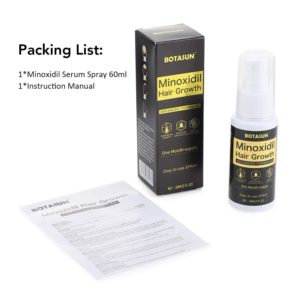 2PCS 5% Minoxidil Spray Hair Regrowth Treatment Serum for Men -