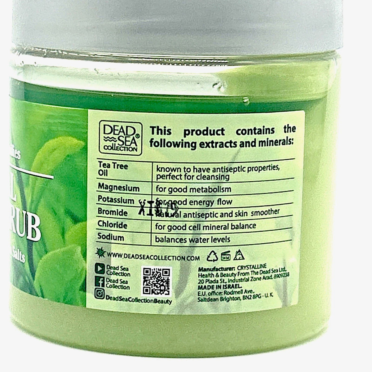 Dead Sea Collection Tea Tree Exfoliating Glow Mineral Salt Scrub