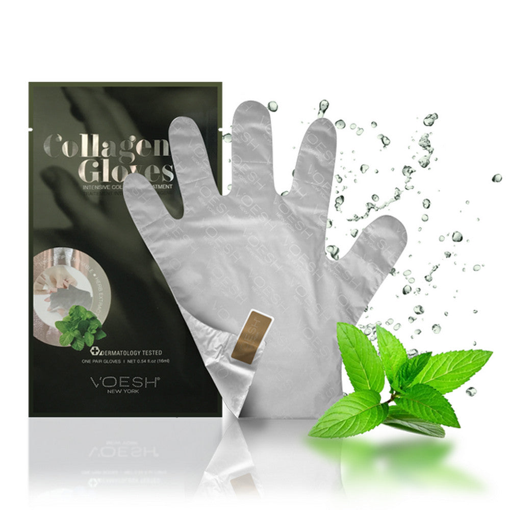 Collagen Hand Treatment Gloves - Peppermint (6 Pack)