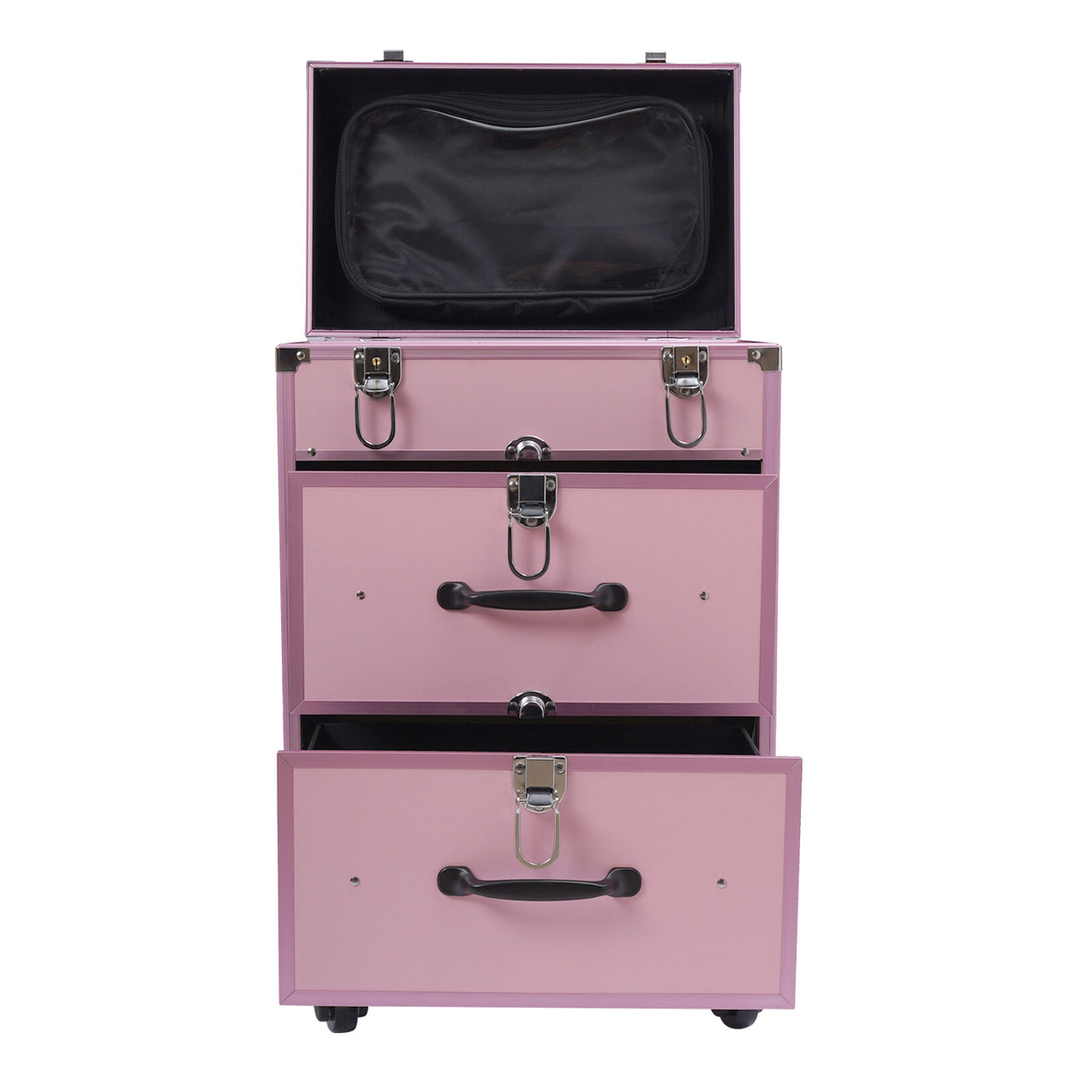 Professional Rolling Makeup Case with Multi-Layer Storage Trolley